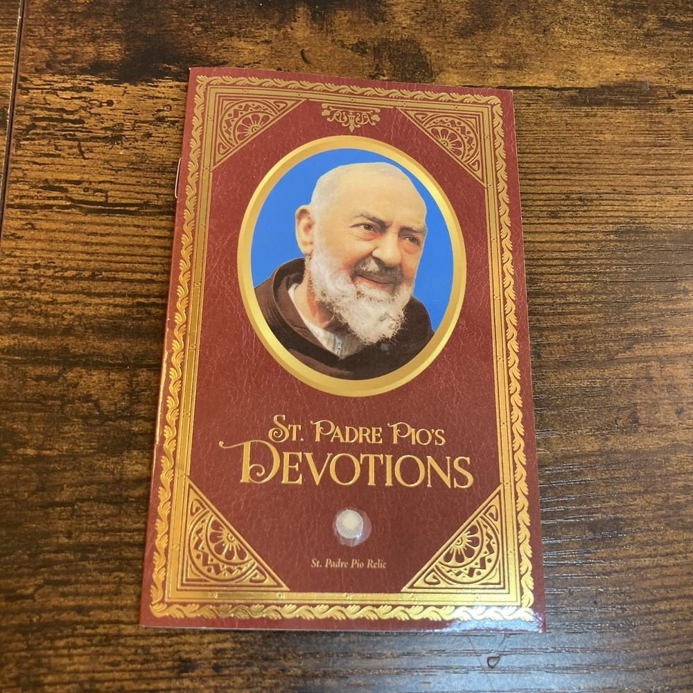 Cloth touched to relic of Saint Padre Pio Pio's Devotions prayer book booklet